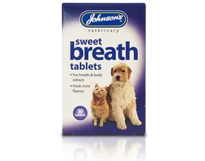 Johnsons Sweet Breath Tablets for breath & body odours cat - dog (mint flavour) - Picture 1 of 1