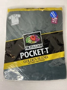 Fruit of The Loom 1998 Mens Pocket-T Golden Blend Size XL 46-48 Vintage Green - Picture 1 of 12