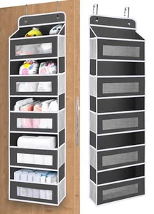 Over The Door Organizer Storage 5 shelf Hanging Door Organizer with 10 Large ... - Picture 1 of 8