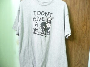 DOM GR XL GRAUES T-SHIRT BAUMWOLLMISCHUNG SAGT ICH GEBE KEINEN RATTENARSCH - Bild 1 von 2