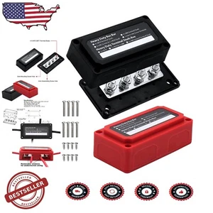 Waterproof 12V DC Power Distribution Block - 4x M10 Terminal, Easy Mount Design - Picture 1 of 10