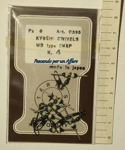 STARFISH art.0395 KYOSHI SWIVELS WB type SNAP pcs.6/blister, made in Japan - Imagen 1 de 1