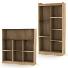 Tall Wide Wooden 7 Cube Bookcase Shelving Display Storage Unit Cabinet Shelves