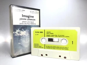 John Lennon IMAGINE Cassette TC-PAS 10004 **UK 1ST ISSUE 1971** GREEN LABELS - Picture 1 of 9