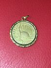 Necklace,  Statue of Liberty half dollar, Silver & Gold coin -Pendant