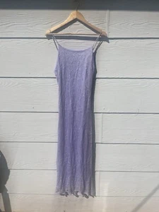 Y2K strappy Lilac Purple Lace Lined Slip Dress Size M AU 10-12 - Picture 1 of 7