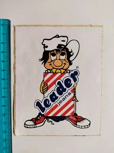Adhesivo Leader Jeans Sticker Autocollant Autoadhes 80s Originales - Picture 1 of 1