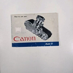 Cámara telémetro Canon III vintage manual de instrucciones Ginza, Tokio, Japón - Imagen 1 de 3