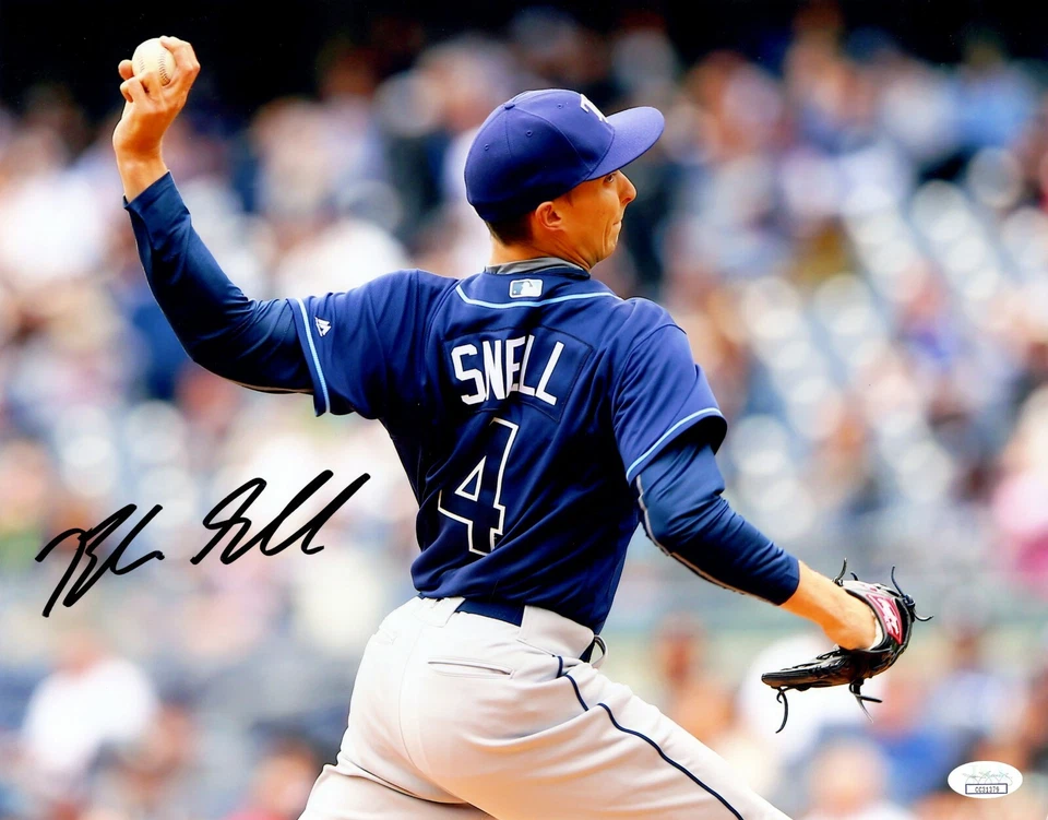 Blake Snell Signed 11x14 Photo JSA COA Auto Rookie RC Rays Cy Young Photograph - Image 1 of 1