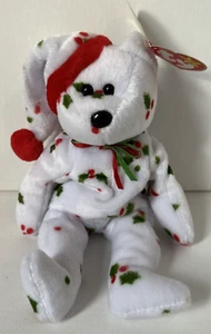 Ty 1998 Holiday Teddy Bear Beanie Babies Plush Toy Animal - Picture 1 of 13