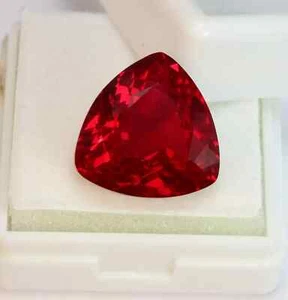 Natural Blood Red Ruby Trillion Cut 14.10 Ct AAAA+ Rare Certified Loose Gemstone - Picture 1 of 6