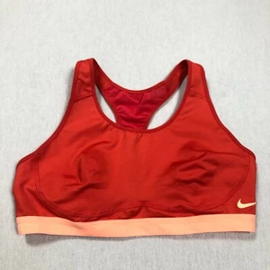 Nike Dri-Fit Women's Size Medium Orange Sports Bra Mesh Back K8 - Picture 1 of 9
