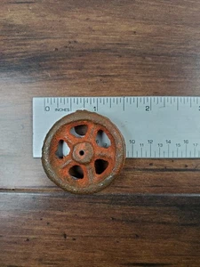 Antique 1920s 1.5'' Cast Iron Toy Wheel Part - Picture 1 of 3