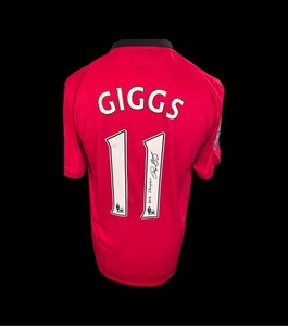 Camiseta retro local firmada a mano Ryan Giggs Manchester United 2009-10 - Imagen 1 de 4