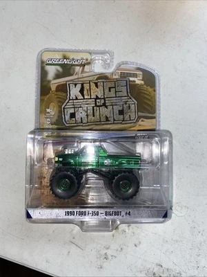 Ford F-350 Bigfoot #4 Chrome Chase 1990 serie 16 Greenlight Kings of Crunch Foto 1 de 4