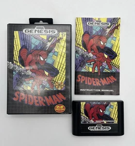 Spider-Man 1991 Sega Genesis Game Complete CIB W/ Manual - Picture 1 of 8