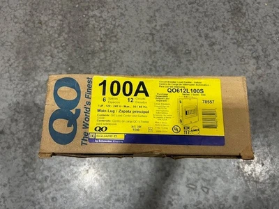 Square D QO612L100S centro de carga interno 100 amp principal novo - Imagem 1 de 2