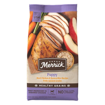Merrick Healthy Grains Dry Dog Food Puppy Recipe 12lb Chicken Kibble - Image 1 of 4
