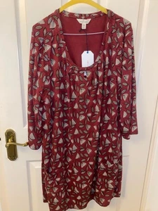 ⚓️ Seasalt Star Tanz Tunika Gr. UK 20 3/4 Arm rot burgund NEU mit Etikett - Bild 1 von 1