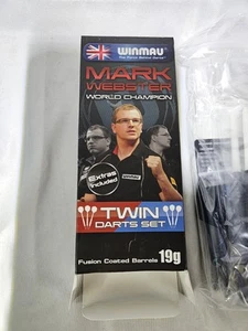 Winmau Mark Webster 19g Acero Pack de 2 Dardos Juego - Imagen 1 de 10