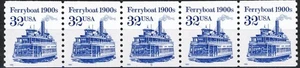 FERRYBOAT Mottled Tag Shiny Gum MNH PNC5 Plate 5 Scott's 2466                 ~ - Picture 1 of 2