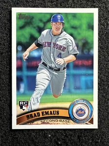 BRAD EMAUS #427 2011 Topps Baseball RC Rookie Card QTY New York Mets - Picture 1 of 3