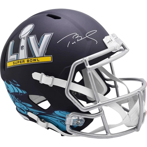 Tom Brady Signed Autographed Riddell Super Bowl LV Replica Full Size Helmet Cover