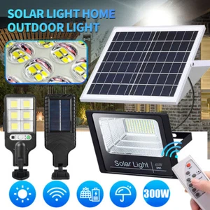 Commercial Solar Street FloodLight LED Light Outdoor Area Dusk To Dawn Wall Lamp - Picture 1 of 24