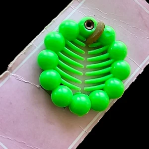 Vintage Barrettes - Bright Green Kiddies Ponytail Holder - Sold individually UK - Picture 1 of 4