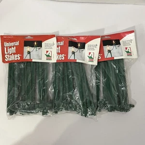 Adams 8" Green Light Stakes 25 Pack for Christmas Lights Lot Of 3 - Picture 1 of 5