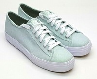 keds triple kick metallic linen silver