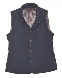 $ 199 Suitsupply Herren Weste wattierte Jacke Morris Vest marineblau grün kariert Medium - Bild 1 von 4