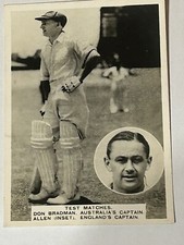 1936 Ardath Photocard - Don Bradman Captain Cigarette Card - Cricket The Ashes