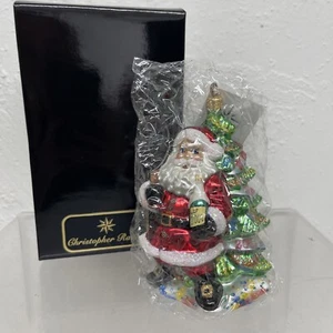 Christopher Radko 2000 Millennium Jubel Weihnachtsbaum Ornament mit Champagner mit Coa - Bild 1 von 7
