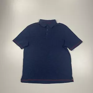 Nat Nast Luxury Originals Mens Blue 1/4 Button Short Sleeve Shirt Size Medium - Picture 1 of 4