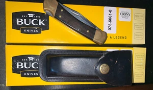1 (one) new in box Buck 110 hunting knifes - Ebony Wood and Brass - MADE IN USA! - Picture 1 of 1
