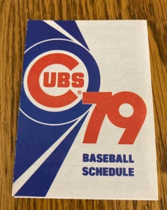 CHICAGO CUBS 1979 POCKET SCHEDULE (OLD STYLE FULLY KRAEUSENED) NM/MINT - Picture 1 of 2