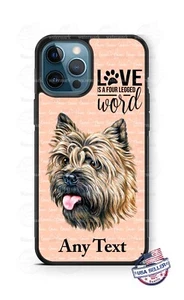 Cairn Terrier face Pet Love Word Personalized Phone Case for iPhone Samsung gift - Picture 1 of 11