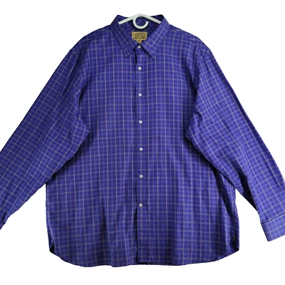 Daniel Crémieux Premium Denim Men's XXL Check Cotton Long Sleeve Casual Shirt - Image 1 of 4