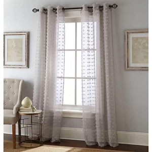 Payton 84-Inch Grommet Window Curtain Panels in Grey (Set of 2) in Gray - Picture 1 of 3