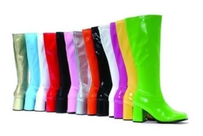 Women’s GoGo Boots – 3.25” Mid Heel Knee High Patent Zip Boots UK 3–12 | Party - Image 1 of 4