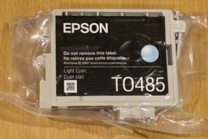 GENUINO EPSON T0485 TO485 Cartucho cian claro sello de vacío tinta ORIGINAL SEAHORSE - Imagen 1 de 1