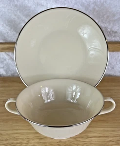 Lenox Maywood Coupe Soup Bowl w/ Double Handles & Underplate~~12 Set Available - Picture 1 of 7