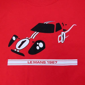 T-shirt vincitrice gara 1967 Ford GT40 Shelby Dan Gurney A.J. Foyt - Foto 1 di 9