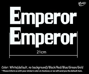 2x Emperor Reflective Stickers Decals Stickers Best Gifts Presents