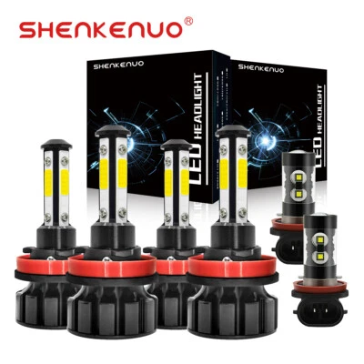 SHENKENUO Para For Toyota Tacoma 2016-2019 Faros LED Hi / Lo +Kit de luces antiniebla