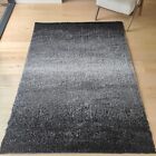 Grey Ombre Shaggy Rug For Living Room Soft Cosy Flecked Scandi Striped Area Rugs