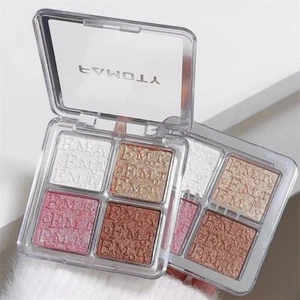 Four Color Glitter Highlighter Powder Palette Diamond High Gloss Shiny High Ligh - Picture 1 of 8