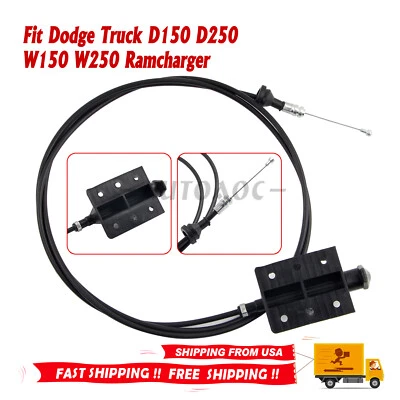 Hood Release Cable for Dodge D150 D250 W150 W250 Ramcharger 90-93 55024942 New - Imagem 1 de 4