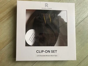 Rapunzel of Sweden Clip-on set 7 pieces 2.3 Chocolate Brown 30 cm Echthaar - Bild 1 von 4